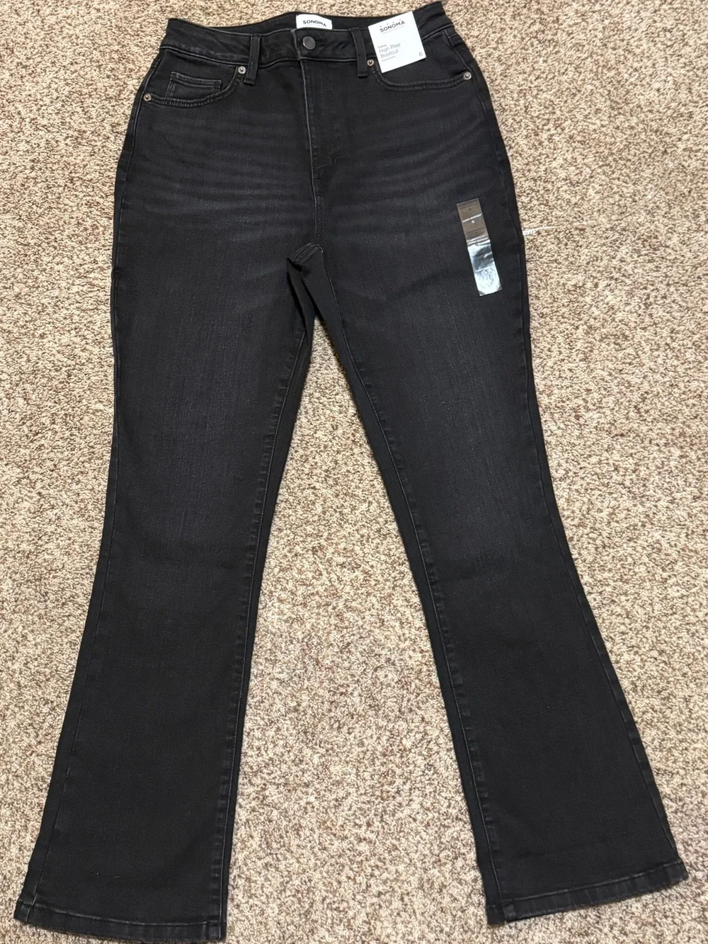 SONOMA Curvy High Rise Bootcut Jeans - Black Wash Womens 8 NWT - Picture 3 of 6
